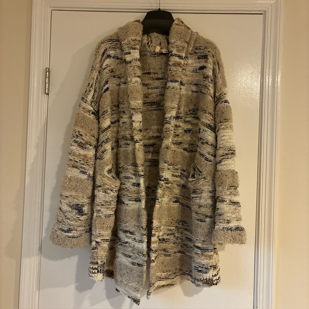 Anthropologie Moth Chloe chunky knit cardigan S oversized - Picture 2 of 5